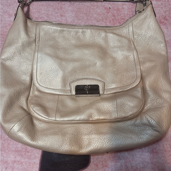 Coach Cream Leather Hobo Bag